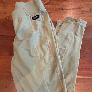 Kerrits Women's Large Beige Stash Pocket Riding Breeches Pants